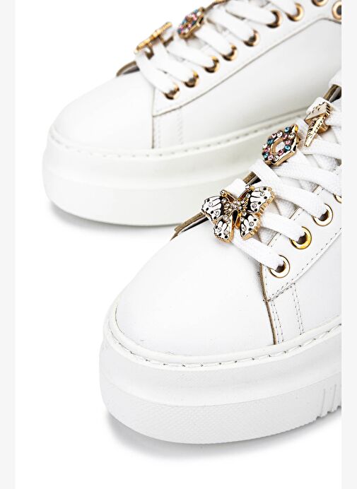 Tamer Tanca Kadın Suni Deri Beyaz Sneakers & Spor Ayakkabı - Görsel 5