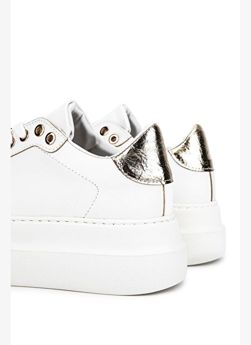 Tamer Tanca Kadın Suni Deri Beyaz Sneakers & Spor Ayakkabı - Görsel 6