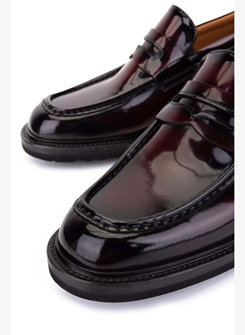 Tamer Tanca Erkek Hakiki Deri Bordo Klasik Ayakkabı - Görsel 5