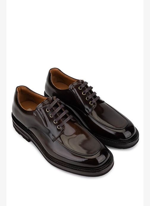 Tamer Tanca Erkek Hakiki Deri Kahverengi Klasik Ayakkabı - Görsel 3