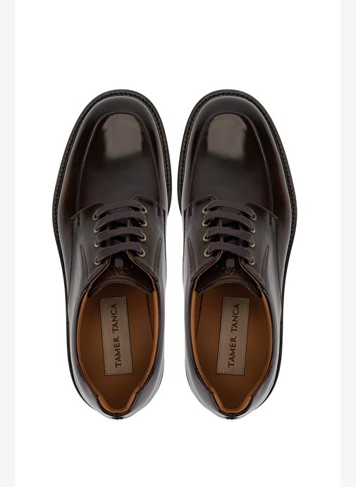 Tamer Tanca Erkek Hakiki Deri Kahverengi Klasik Ayakkabı - Görsel 6