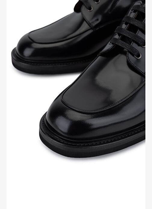 Tamer Tanca Erkek Hakiki Deri Siyah Açma Klasik Ayakkabı - Görsel 4