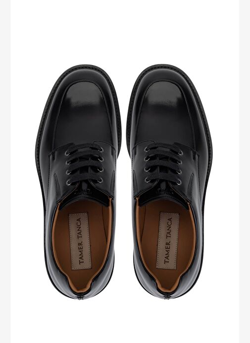 Tamer Tanca Erkek Hakiki Deri Siyah Açma Klasik Ayakkabı - Görsel 6