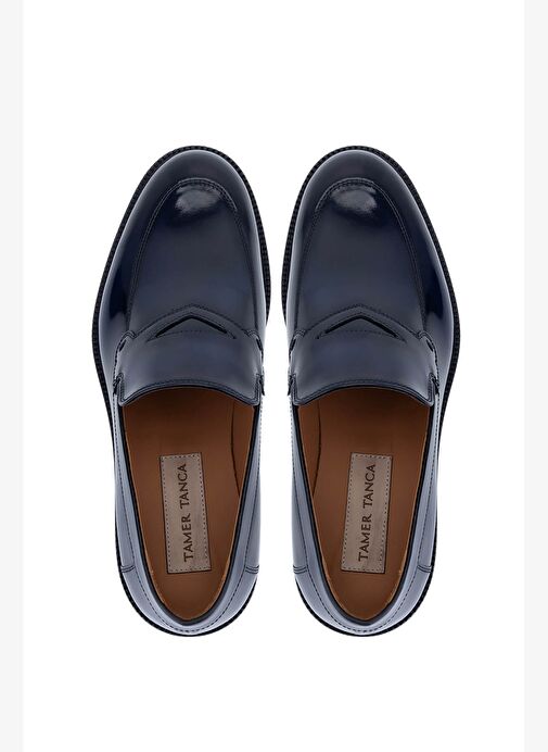 Tamer Tanca Erkek Hakiki Deri Lacivert Klasik Ayakkabı - Görsel 6
