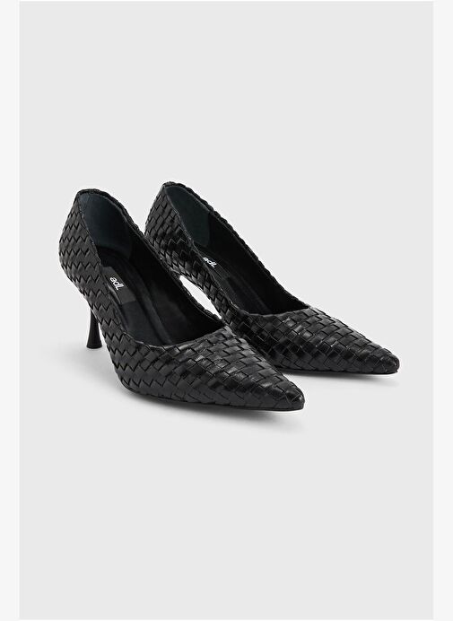 Adl Adl Siyah Deri Ayakkabı Topuklu Ayakkabı | Boyner Siyah - 3. görsel