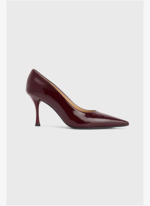 Adl Adl Bordo Deri Rugan Stiletto Ayakkabı Topuklu Ayakkabı | Boyner Bordo - 2. görsel