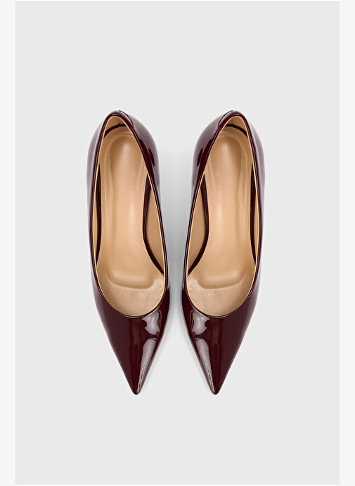 Adl Adl Bordo Deri Rugan Stiletto Ayakkabı Topuklu Ayakkabı | Boyner Bordo - 4. görsel