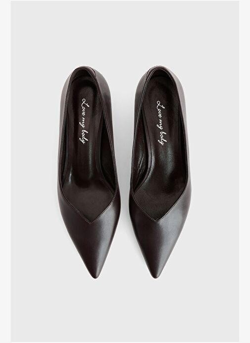 Love My Body Love My Body Kahverengi Deri Ayakkabı Topuklu Ayakkabı | Boyner Kahverengi - 4. görsel