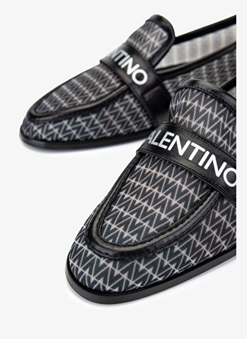 Mario Valentino Kadın Deri & Tekstil Siyah Loafer Ayakkabı - Görsel 4