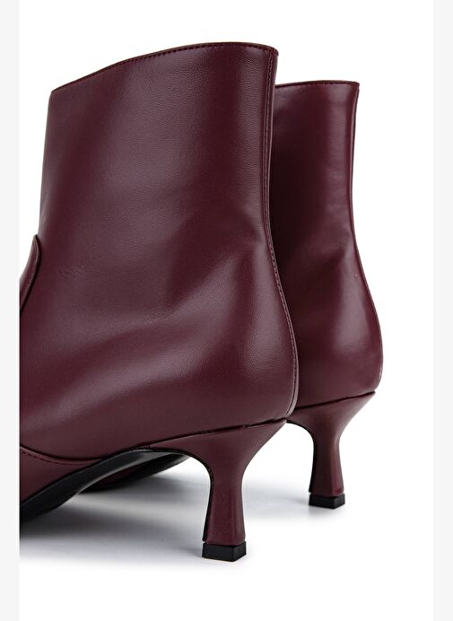 Mario Valentino Kadın Hakiki Deri Bordo Topuklu Bot - Görsel 6