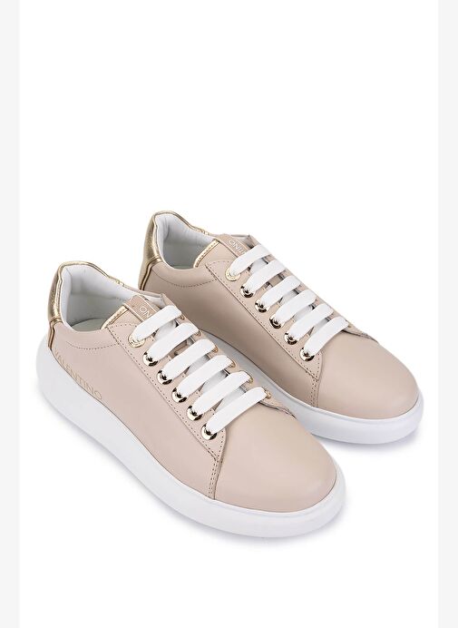 Mario Valentino Kadın Hakiki Deri Bej Sneakers & Spor Ayakkabı - Görsel 3