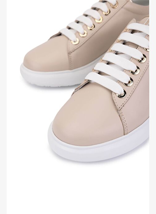 Mario Valentino Kadın Hakiki Deri Bej Sneakers & Spor Ayakkabı - Görsel 4