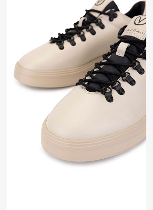 Mario Valentino Erkek Deri & Tekstil Kırık Beyaz Sneakers & Spor Ayakkabı - Görsel 4