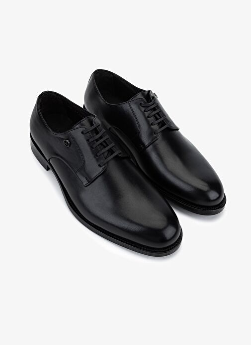 Mario Valentino Erkek Hakiki Deri Siyah Rugan Klasik Ayakkabı - Görsel 3
