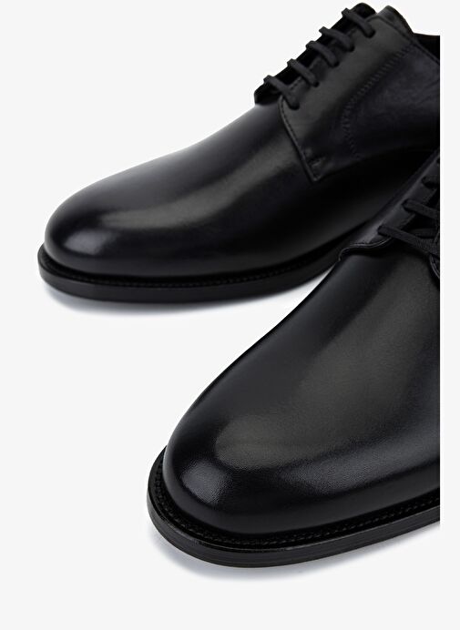 Mario Valentino Erkek Hakiki Deri Siyah Rugan Klasik Ayakkabı - Görsel 5