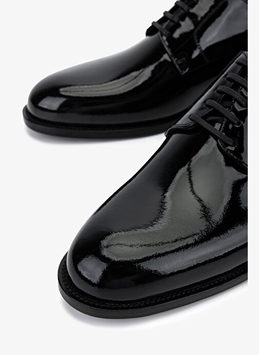 Mario Valentino Erkek Hakiki Deri Siyah Klasik Ayakkabı - Görsel 5