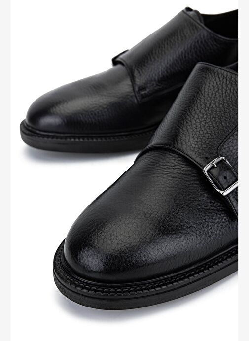 Alexander Hotto Erkek Hakiki Deri Siyah Klasik Ayakkabı - Görsel 5