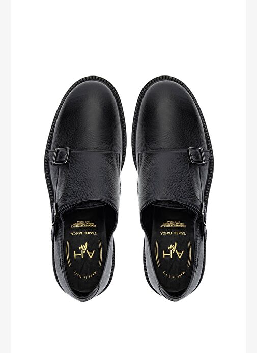 Alexander Hotto Erkek Hakiki Deri Siyah Klasik Ayakkabı - Görsel 6