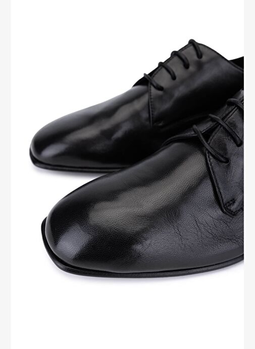 Alexander Hotto Kadın Hakiki Deri Siyah Klasik Ayakkabı - Görsel 4