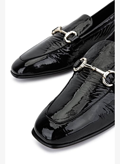 Alexander Hotto Kadın Hakiki Deri Siyah Klasik Ayakkabı - Görsel 5