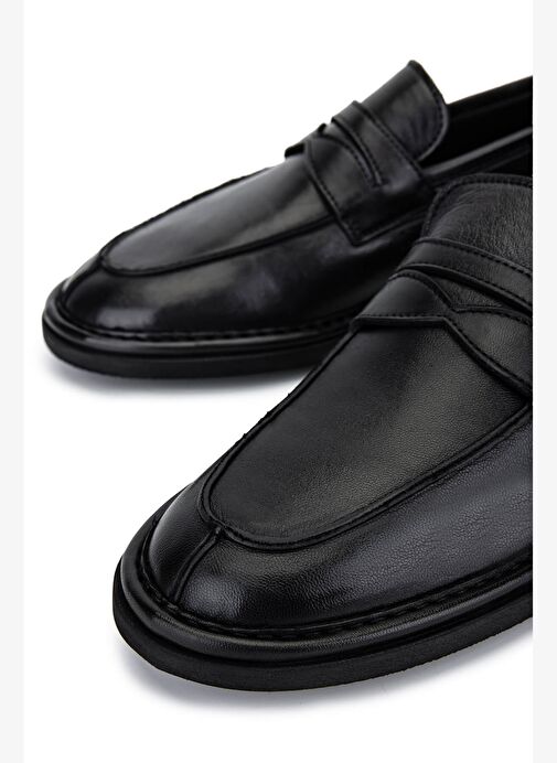 Alexander Hotto Kadın Hakiki Deri Siyah Klasik Ayakkabı - Görsel 5