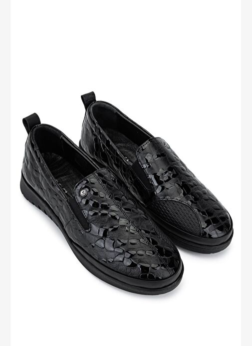 Tamer Tanca Kadın Hakiki Deri Siyah Casual Ayakkabı - Görsel 3