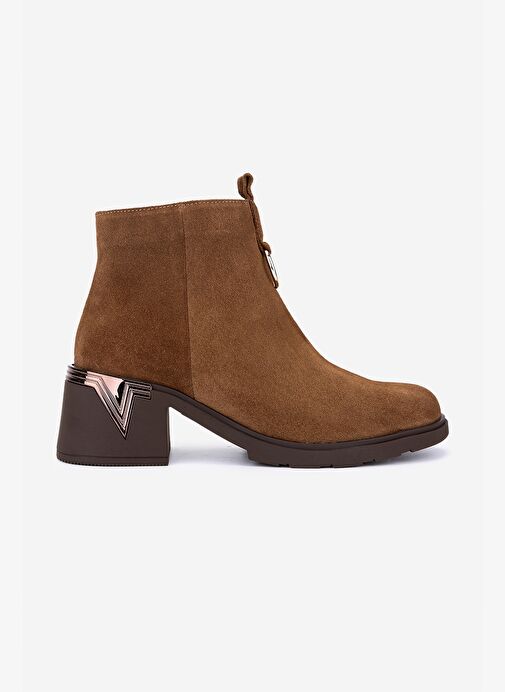 Valmenti Kadın Hakiki Deri Vizon Topuklu Bot - Görsel 2