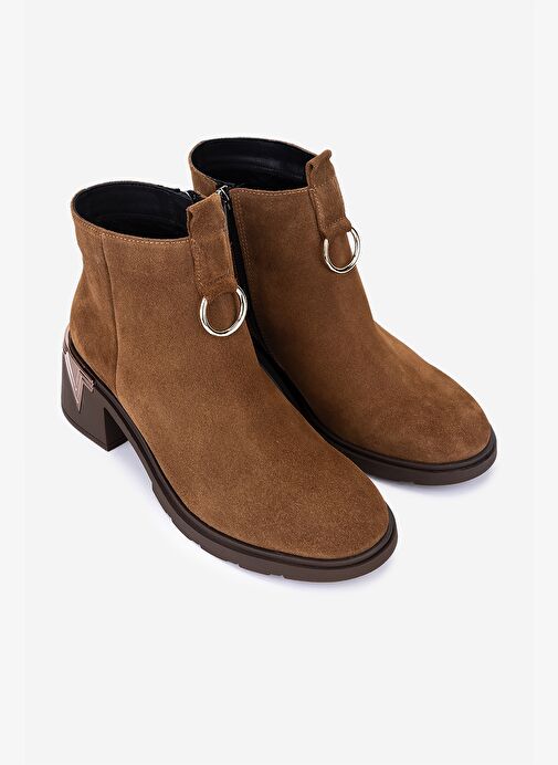 Valmenti Kadın Hakiki Deri Vizon Topuklu Bot - Görsel 3