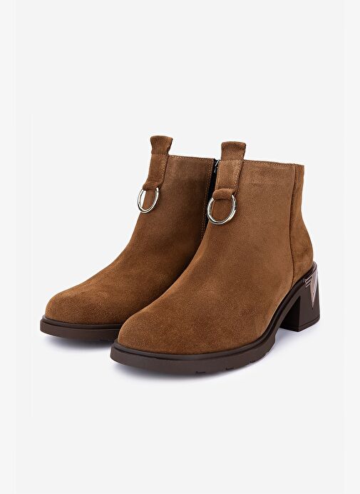 Valmenti Kadın Hakiki Deri Vizon Topuklu Bot - Görsel 7