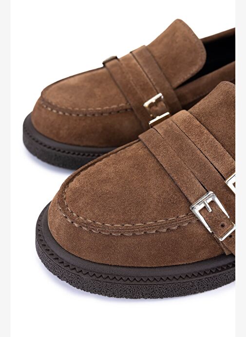 Tamer Tanca Kadın Hakiki Deri Vizon Loafer Ayakkabı - Görsel 4