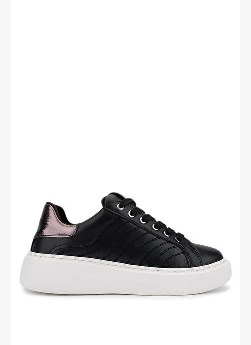 Tamer Tanca Kadın Suni Deri Siyah Sneakers & Spor Ayakkabı - Görsel 2