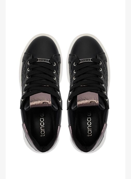 Tamer Tanca Kadın Suni Deri Siyah Sneakers & Spor Ayakkabı - Görsel 6