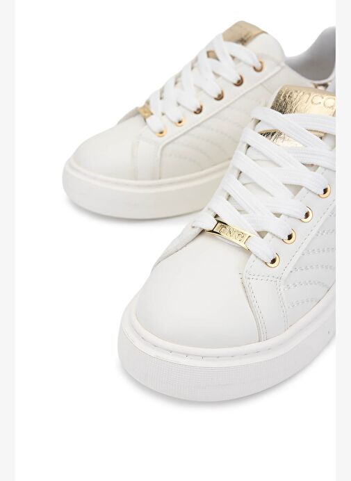Tamer Tanca Kadın Suni Deri Beyaz Sneakers & Spor Ayakkabı - Görsel 4