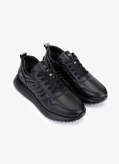 Valmenti Kadın Hakiki Deri Siyah Sneakers & Spor Ayakkabı - Görsel 3