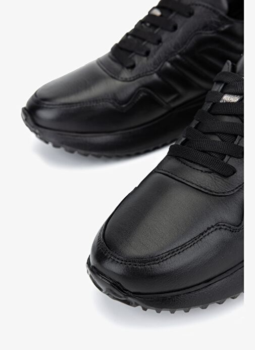 Valmenti Kadın Hakiki Deri Siyah Sneakers & Spor Ayakkabı - Görsel 4