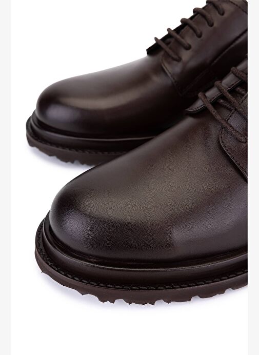 Tamer Tanca Erkek Hakiki Deri Kahverengi Casual Ayakkabı - Görsel 4