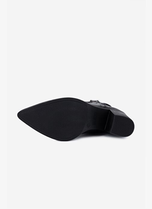 Valmenti Kadın Hakiki Deri Siyah Western Bot - Görsel 5