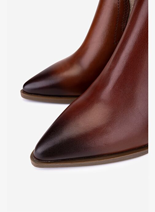 Valmenti Kadın Hakiki Deri Taba Western Bot - Görsel 4