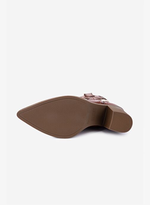 Valmenti Kadın Hakiki Deri Taba Western Bot - Görsel 5