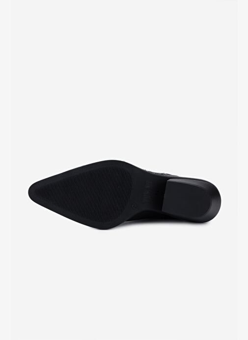 Valmenti Kadın Hakiki Deri Siyah Western Bot - Görsel 5