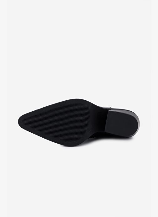 Valmenti Kadın Hakiki Deri Siyah/Beyaz Western Bot - Görsel 5