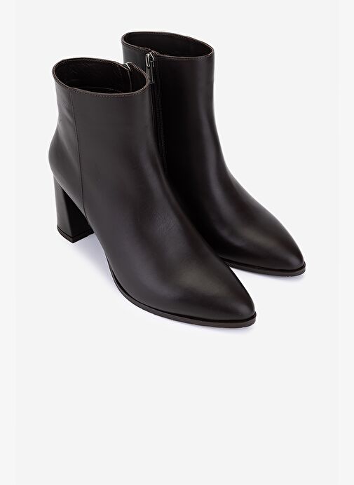 Valmenti Kadın Hakiki Deri Kahverengi Topuklu Bot - Görsel 3