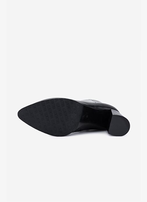 Valmenti Kadın Hakiki Deri Siyah Deri Topuklu Bot - Görsel 5