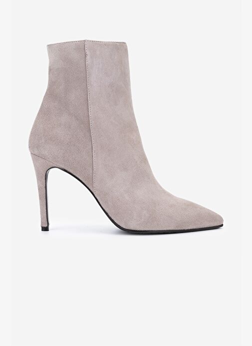 Valmenti Kadın Hakiki Deri Vizon Süet Topuklu Bot - Görsel 2