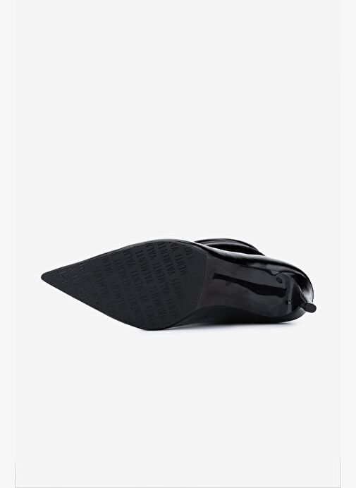 Valmenti Kadın Hakiki Deri Siyah Kırışık Rugan Topuklu Çizme - Görsel 5