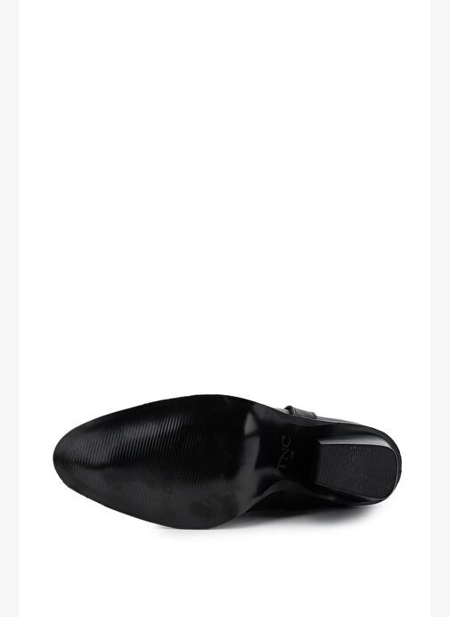 Tamer Tanca Kadın Hakiki Deri Siyah Topuklu Bot - Görsel 5