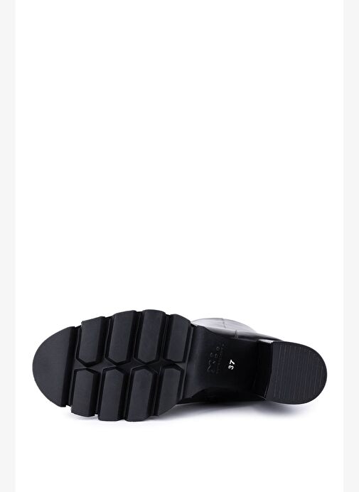 Tamer Tanca Kadın Hakiki Deri Siyah Topuklu Çizme - Görsel 5