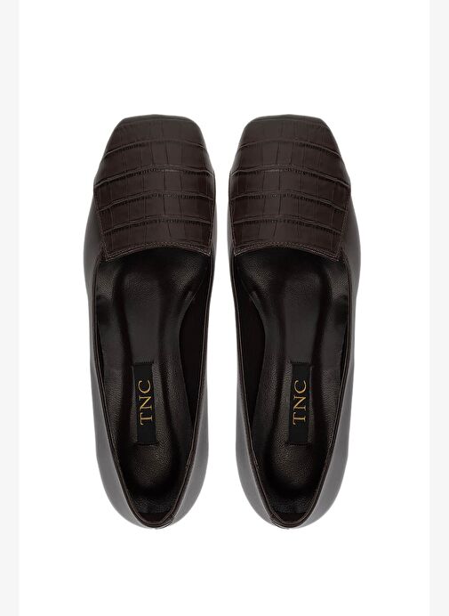 Tamer Tanca Kadın Hakiki Deri Kahverengi Topuklu Ayakkabı - Görsel 6