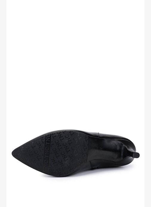 Tamer Tanca Kadın Hakiki Deri Siyah Deri Topuklu Bot - Görsel 5