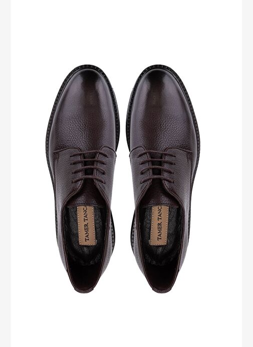 Tamer Tanca Erkek Hakiki Deri Kahverengi Klasik Ayakkabı - Görsel 6